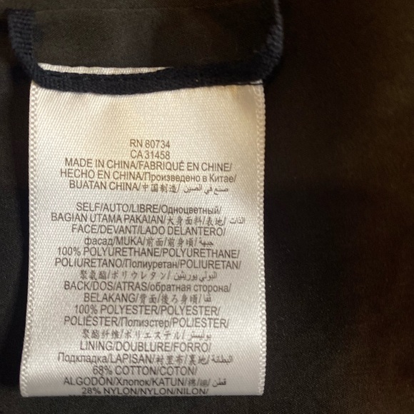 BCBGMAXAZRIA Cape Jacket Upas Faux Leather Olive Green.  Size S - Picture 8 of 9